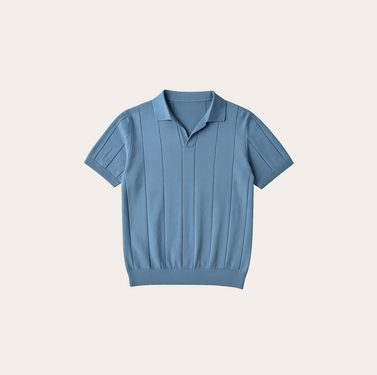 Men’s V-Neck Knit Polo