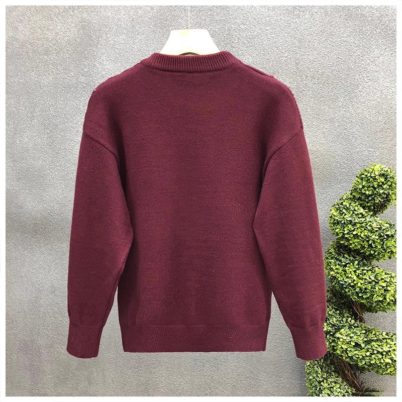 Men’s Patchwork Knit Sweater