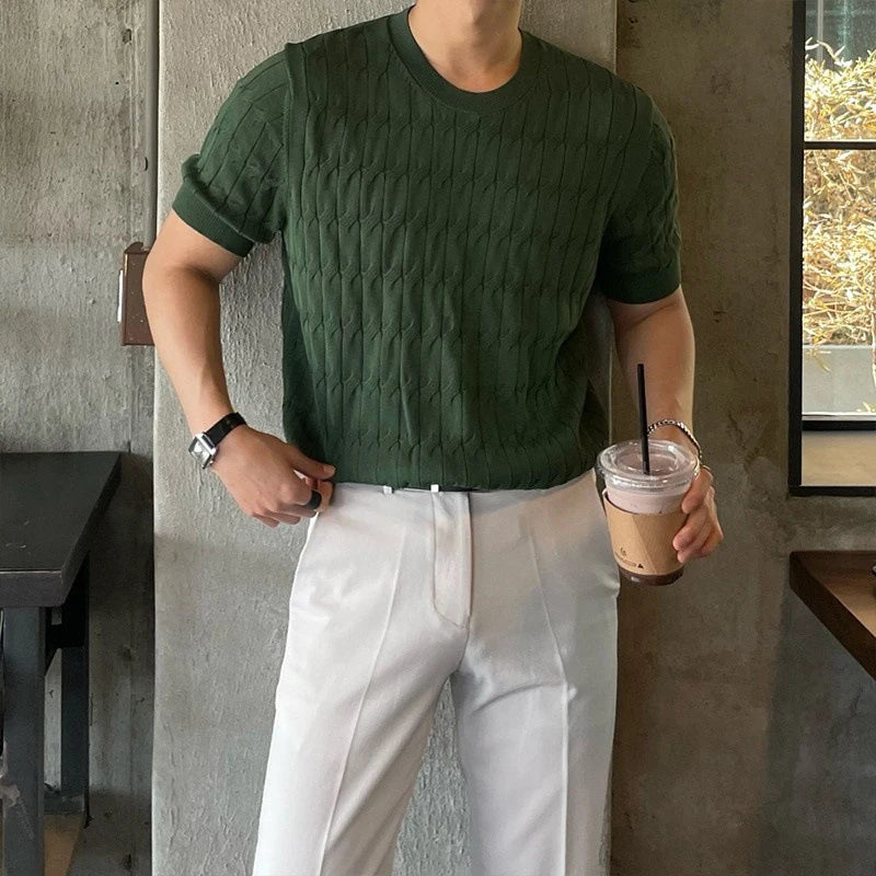 Men’s Jacquard Knit T-Shirt