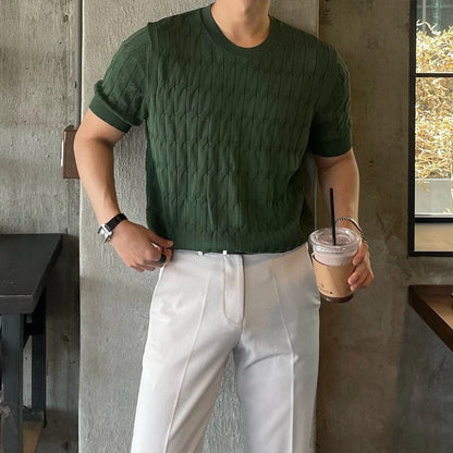 Men’s Jacquard Knit T-Shirt