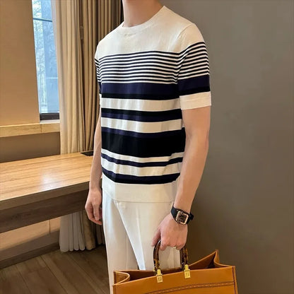 Men’s Striped Knit T-Shirt
