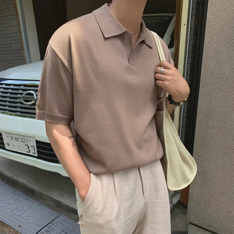 Men’s Light Luxury V-Neck Polo