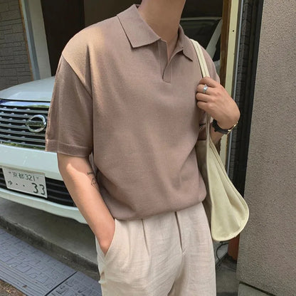 Men’s Light Luxury V-Neck Polo