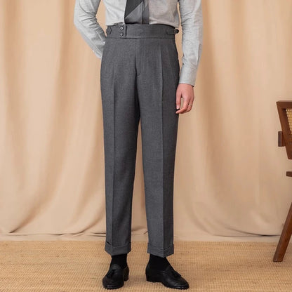 Men’s Light Luxury Draped Suit Pants