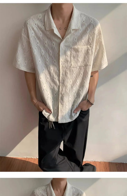 Men’s Jacquard Collar Shirt