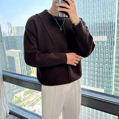 Men’s Patchwork Knit Sweater
