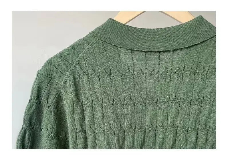 Men’s Knitted Jacquard Polo