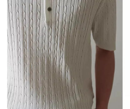 Men’s Henry Collar Knit T-Shirt