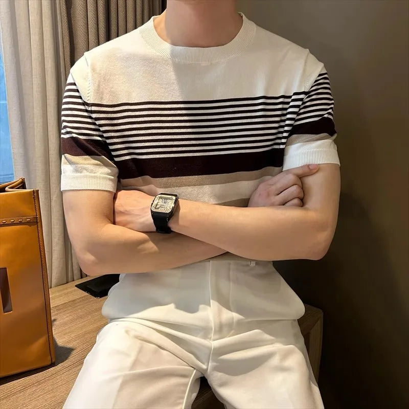 Men’s Striped Knit T-Shirt