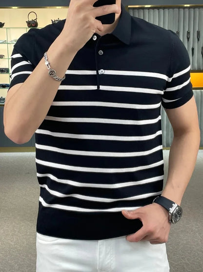 Men’s Button-Down Knit Polo
