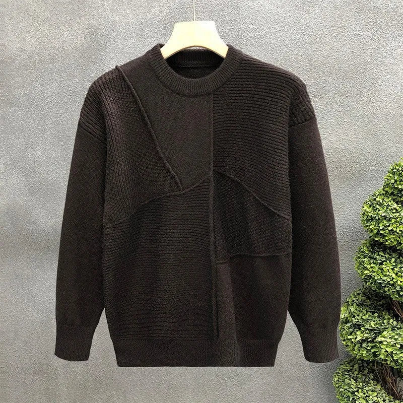 Men’s Patchwork Knit Sweater
