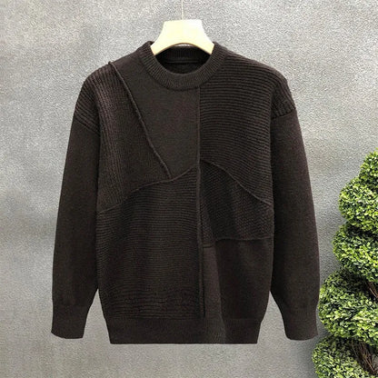 Men’s Patchwork Knit Sweater
