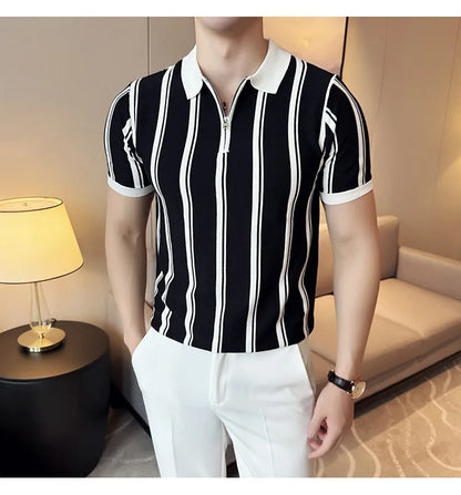 Men’s Slim-Fit Knitted Polo