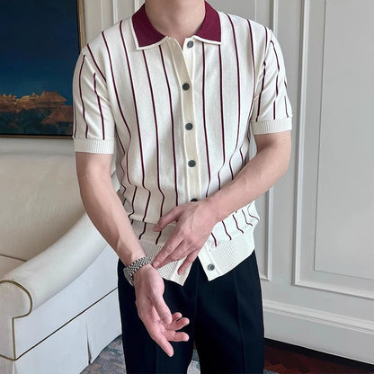 Men’s Knitted Cardigan Polo