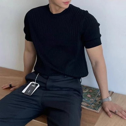 Men’s Knitted O-Neck T-Shirt