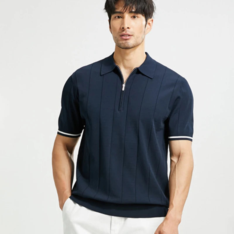 Men’s Refined Zipper Polo