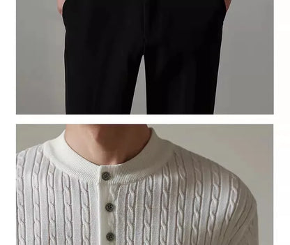 Men’s Henry Collar Knit T-Shirt