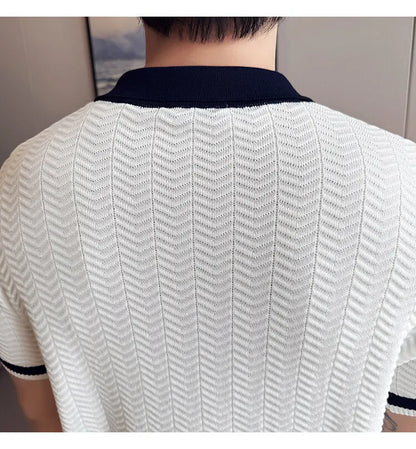 Men’s Hollow-Out Polo Shirt
