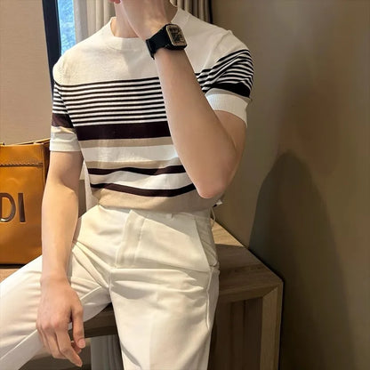 Men’s Striped Knit T-Shirt