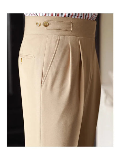 Men’s Light Luxury Slim-fit Trousers