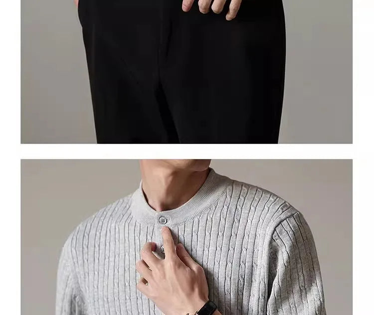 Men’s Henry Collar Knit T-Shirt