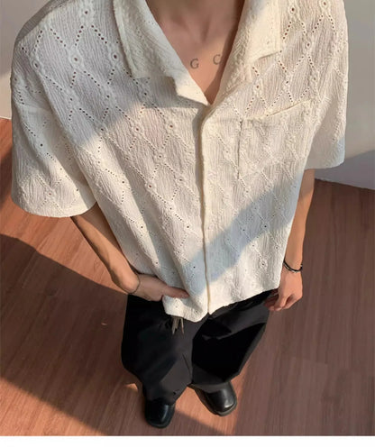 Men’s Jacquard Collar Shirt