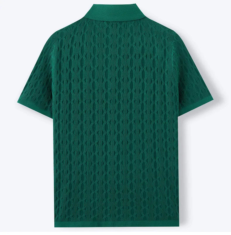 Men’s Textured Knit Polo