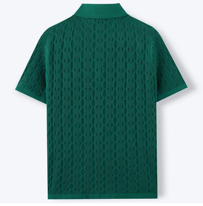 Men’s Textured Knit Polo