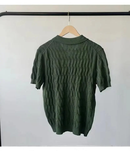 Men’s Knitted Jacquard Polo
