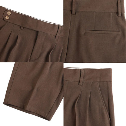 Men’s Slim-Fit Suit Shorts