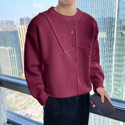 Men’s Patchwork Knit Sweater