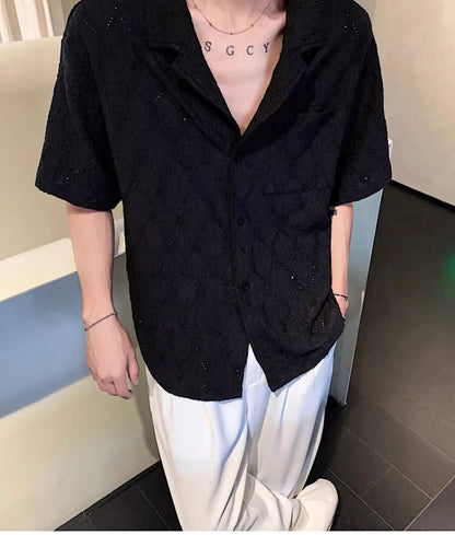 Men’s Jacquard Collar Shirt