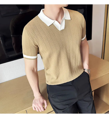 Men’s Hollow-Out Polo Shirt