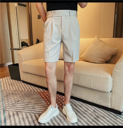 Men’s Slim-Fit Suit Shorts