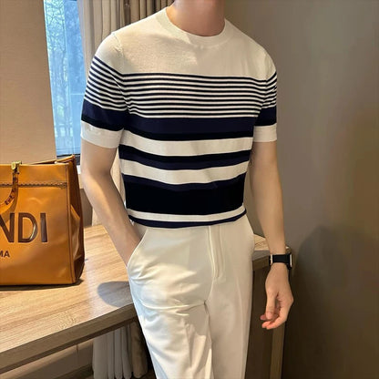 Men’s Striped Knit T-Shirt