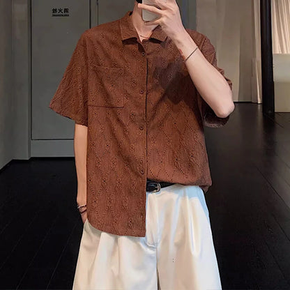 Men’s Jacquard Collar Shirt