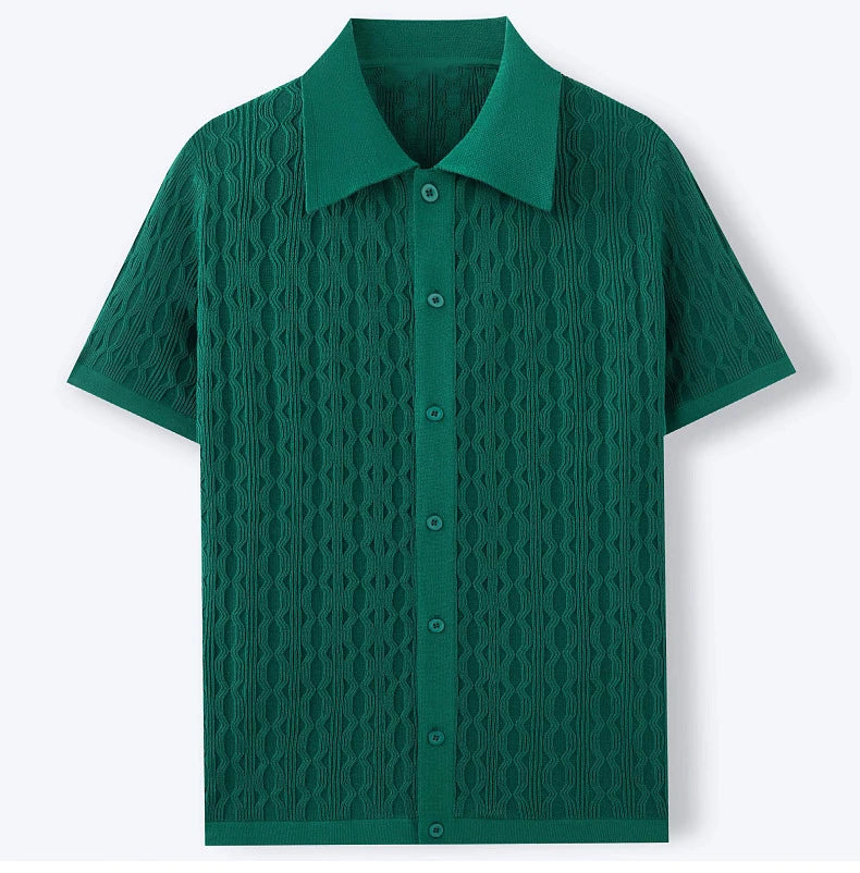 Men’s Textured Knit Polo