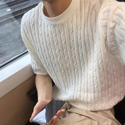 Men’s O-Neck Knit T-Shirt