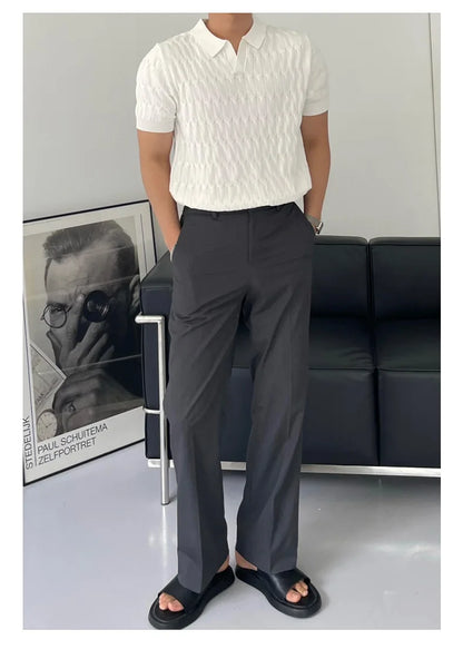 Men’s Knitted Jacquard Polo