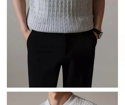 Men’s Henry Collar Knit T-Shirt