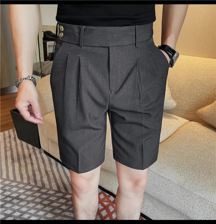 Men’s Slim-Fit Suit Shorts