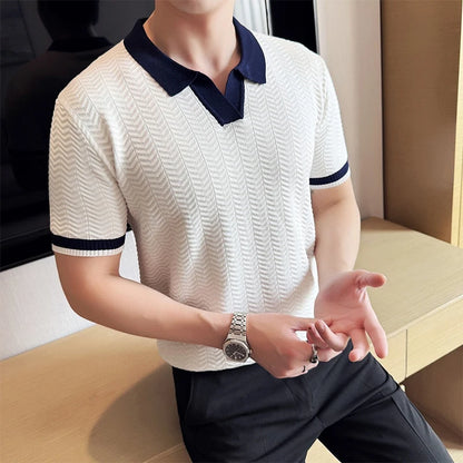 Men’s Hollow-Out Polo Shirt