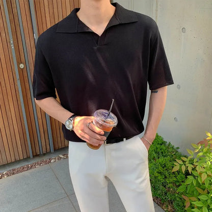 Men’s Light Luxury V-Neck Polo