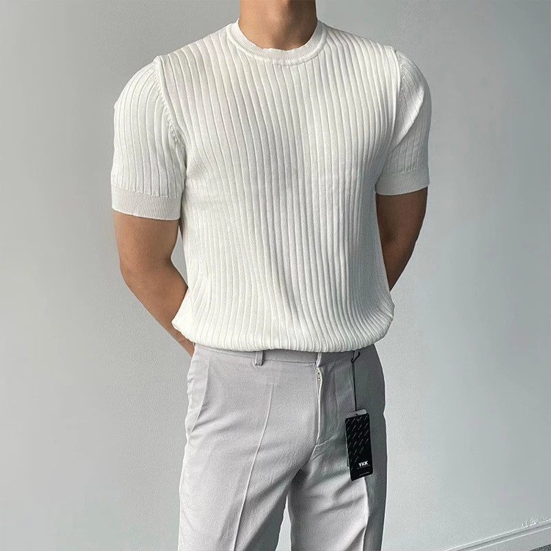 Men’s Knitted O-Neck T-Shirt