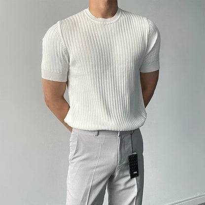 Men’s Knitted O-Neck T-Shirt