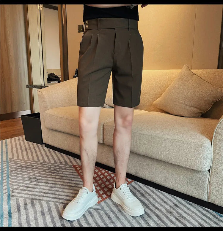Men’s Slim-Fit Suit Shorts