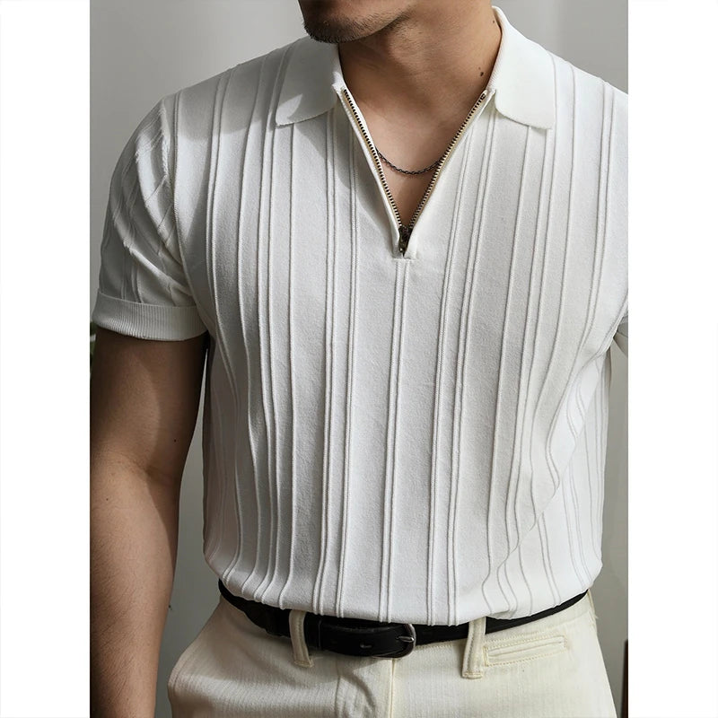 Men’s Zipper Polo Shirt