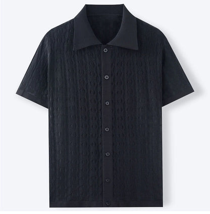 Men’s Textured Knit Polo
