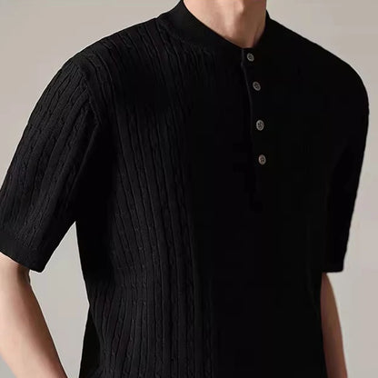 Men’s Henry Collar Knit T-Shirt