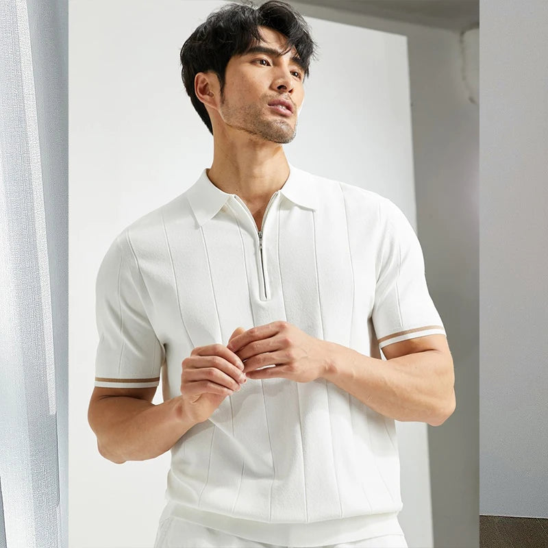 Men’s Refined Zipper Polo